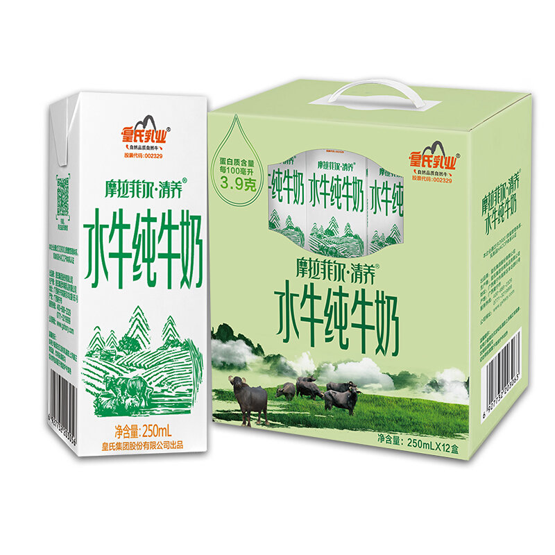 牛奶/乳制品皇氏乳业清养水牛纯牛奶250ml*12盒 国美超市甄选返回商品