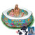 美国intex 56493海底世界家庭游泳池充气水池游戏球池底部充气加大型(标配+电泵+修补套装)