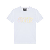 Versace Jeans Couture范思哲 男士棉质圆领短袖T恤B3GWA7TB 30319(K41 白色LOGO图案 L)