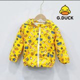 G.duckG.DUCK加绒冲锋衣黄色100码100cm黄 冲锋衣防水防风,里面加绒卡通图案设计舒适保暖