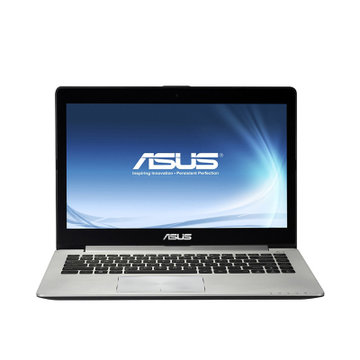 华硕(ASUS)S400CA 14英寸触控屏商务便携超极本电脑(i7-3517U 4G 24G-SSD+500GB 集显 摄像头 Win8)爵士黑