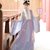 汉氧初见夏梦汉服女原创明制立领对襟古装中国风仙白菜全套夏(嫩紫全套 比甲+上衣+裙 XL)