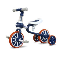 儿童无脚踏扭扭车 适合1-3-6岁小孩两用三轮平衡车助步滑行自行车(黄色)