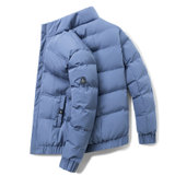传奇保冬季上衣青年韩版短款潮流帅气加厚男士外套M-4XL8228(蓝色 M)