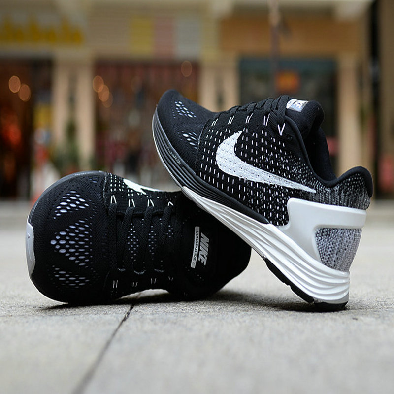 耐克跑鞋女鞋nike lunarglide 7 登月7代男鞋飞线编织运动鞋休闲跑步