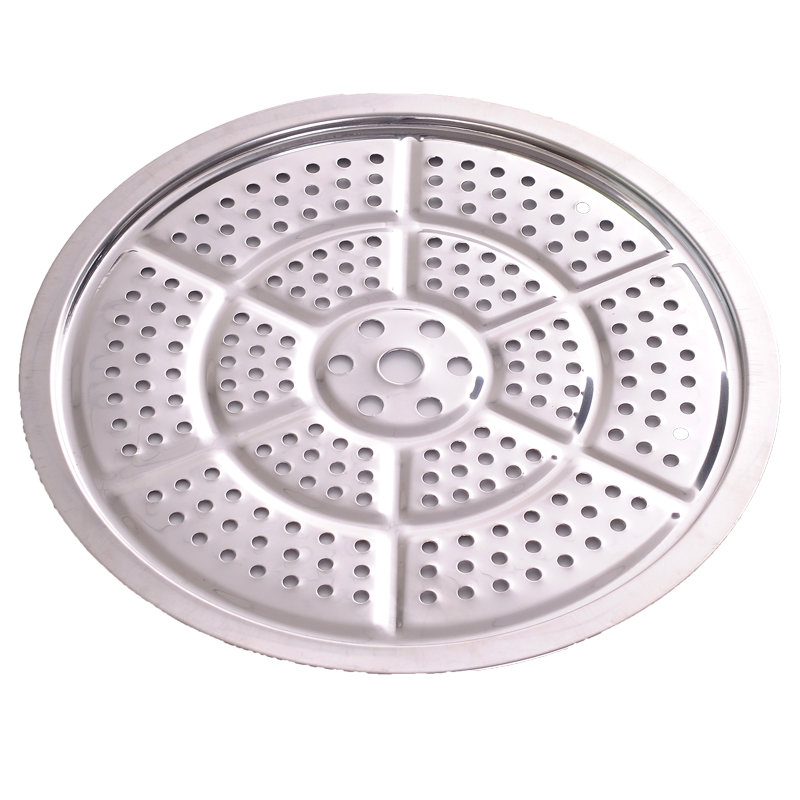 不锈钢蒸笼蒸片蒸锅篦子蒸格家用蒸隔包子馒头蒸架锅内蒸盘(35cm)