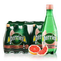 Perrier巴黎水500ml*24瓶（塑料瓶）气泡矿泉水西柚味含气天然矿泉水 国美超市甄选