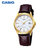 卡西欧(CASIO)手表简约休闲石英指针皮带手表MTP-1183Q-7A(棕色 不锈钢)