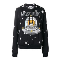 Moschino黑色宇宙飞船玤泰迪熊连帽卫衣DV1702-5427-155540黑色 时尚百搭