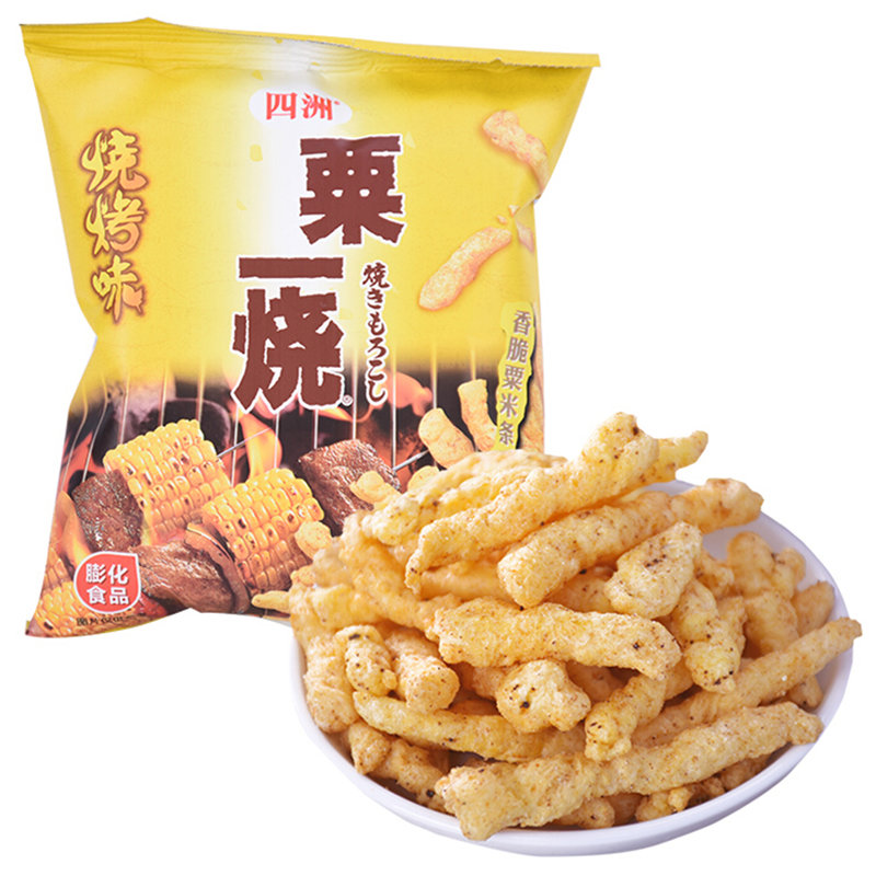 国美自营四洲烧烤味粟一烧香脆粟米条80g