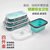 便携户外旅行泡面碗伸缩餐具可微波炉冰箱保鲜食品(灰边绿色(大号1200ML))