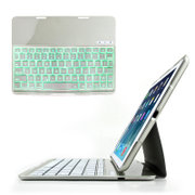爱酷多（ikodoo）ipad air铝合金背光无线蓝牙键盘保护套 ipad5支架型保护壳(银色)