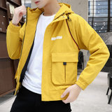 AEMAPE/美国苹果 时尚透气工装连帽夹克(黄色 M)
