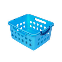 爱丽思IRIS 儿童玩具筐收纳篮环保树脂塑料杂物筐 KB-450(蓝色)