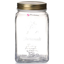 帕莎帕琦玻璃密封罐透明储物罐瓶1只装1000ml柠檬蜂蜜玻璃罐子80385