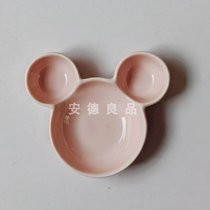 可爱创意卡通味碟 日式家用陶瓷酱料碟 实用调料碟 安德良品 瑕疵(粉红色 默认版本)