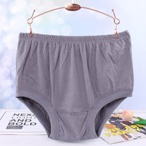SUNTEK中老年人男士内裤老人三角高腰爸爸爷爷老式裤头宽松短裤(XL 建议100-130斤 灰色一条装)