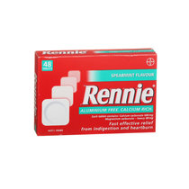 Rennie 抗胃酸胃溃疡咀嚼片 96片保健品(1瓶)