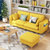 一米色彩 沙发 北欧客厅家具 布艺沙发 可拆洗日式小户型三人位 懒人沙发(黄色 单人位旗舰版)