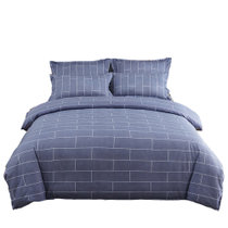 黛格单双人床上用品 1.5m 1.8m 2.0m床植物羊绒磨毛四件套件芦荟棉 被套 床单 枕套(1都市节奏 默认)
