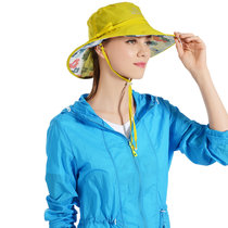 法国PELLIOT伯希和户外防晒帽女夏季沙滩帽骑行太阳帽透气遮阳帽户外帽  6623401(黄色)