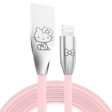 优加 Hello Kitty 系列 苹果数据线 1m 粉