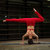 IYOGA专业瑜伽服女无袖背心运动文胸内衣高端带胸垫红色瑜伽套装(套装【红色文胸_红色裤子】 XL)