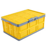 车载折叠收纳箱储物箱 家用车载多功能后备箱车用置物箱整理箱(芒果黄（30L） 版本)