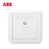 ABB开关插座面板德静系列白色86型一位电脑插座86型单联网线宽带插座AJ331
