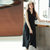 MISS LISA韩版时尚气质中长款连衣裙女式修身显瘦打底裙YS3323(黑色 L)