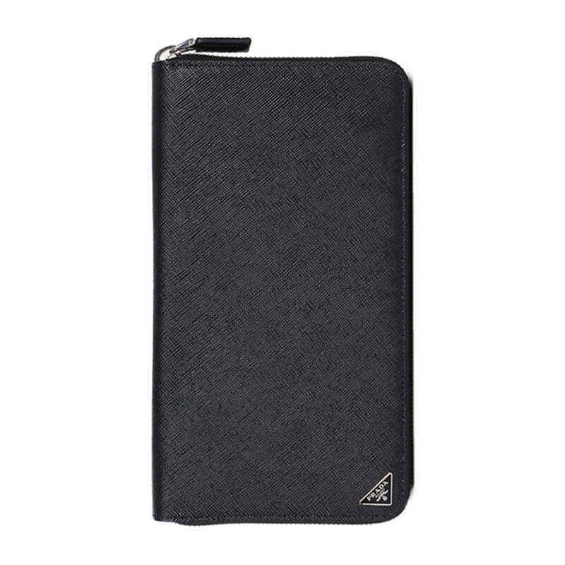 prada普拉达黑色牛皮压纹钱包男士2ml188qhhf0002黑色时尚百搭