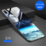 vivonex手机壳 VIVO NEX保护套 nex 旗舰版 屏幕指纹版 手机套 全包防摔硅胶软边钢化玻璃彩绘保护壳(图1)