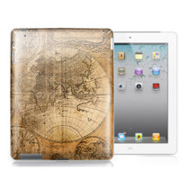 SkinAT复古地图iPad23G/iPad34G背面保护彩贴