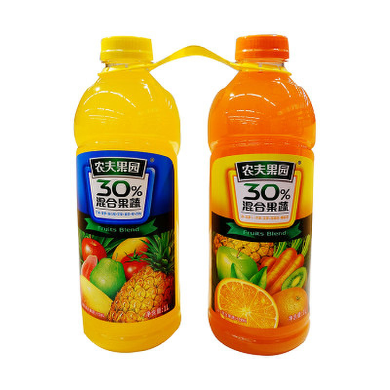 饮用水农夫果园橙胡苹芒菠番混合果蔬汁1l2瓶组返回商品页