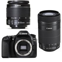 佳能（Canon）EOS 80D 18-55 55-250双头套80D 18-55mmIS STM/55-250双头套(黑色 80D双头套)