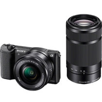 索尼（Sony）ILCE-5100Y(16-50mm+55-210mm) 双头套机 (A5100Y 自拍数码微单相机)((黑色 套餐八)
