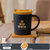 卡通小熊马克杯可爱带盖勺陶瓷水杯男女创意情侣早餐燕麦咖啡杯子(【马克杯】蓝色六只熊-400ml+杯垫)