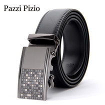柏芝斐乐(PazziPizio)男士皮带真皮自动扣腰带商务正装办公室(P01款式4 115cm)