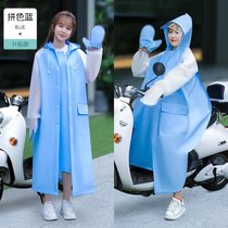 雨衣长款全身防暴雨女骑行男夏季电动车电瓶车单人成人新款雨披kb6(静谧蓝升级款(防水层+手套+双11 XL)