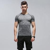 凯仕达新品运动健身男士套装三件套阳离子面料速干T恤户外运动健身套装607076(深灰色 3XL)
