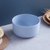 小麦秸秆燕麦早餐碗带勺子家用小碗单个塑料碗儿童汤饭碗餐具套装(小麦碗-蓝色)