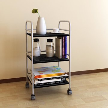 慧乐家贤南l40三层可移动置物架储物整理架金属层架火锅架美容架