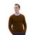 【美国百年品牌】U.S. POLO春季新款男士修身长袖针织衫(圆领焦糖黄 M)