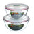 韩国进口 三光云彩（GlassLock） 钢化玻璃沙拉碗保鲜盒二件装GL402B