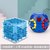 3D立体迷宫走珠儿童魔方球智力开发专注力训练男孩动脑益智玩具67(小号3D迷宫【蓝色】+魔豆陀螺)