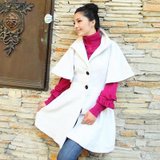 轻盈恬静OSA秋冬女装2011新款韩版OL通勤大衣修身毛呢外套D00708白色.