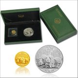 【中国金币】2013年版熊猫1/10盎司金+1盎司银金银币