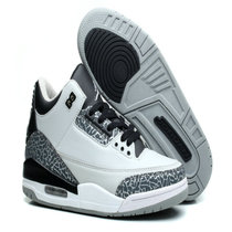 耐克篮球鞋NIKE Air Jordan 3 男士球鞋AJ3乔丹三代女子篮球鞋 爆裂复刻篮球鞋(狼灰女鞋 40)