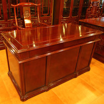 红木家具1.4米红木书桌实木办公桌小班台书柜组合红檀木(其他 书桌)
