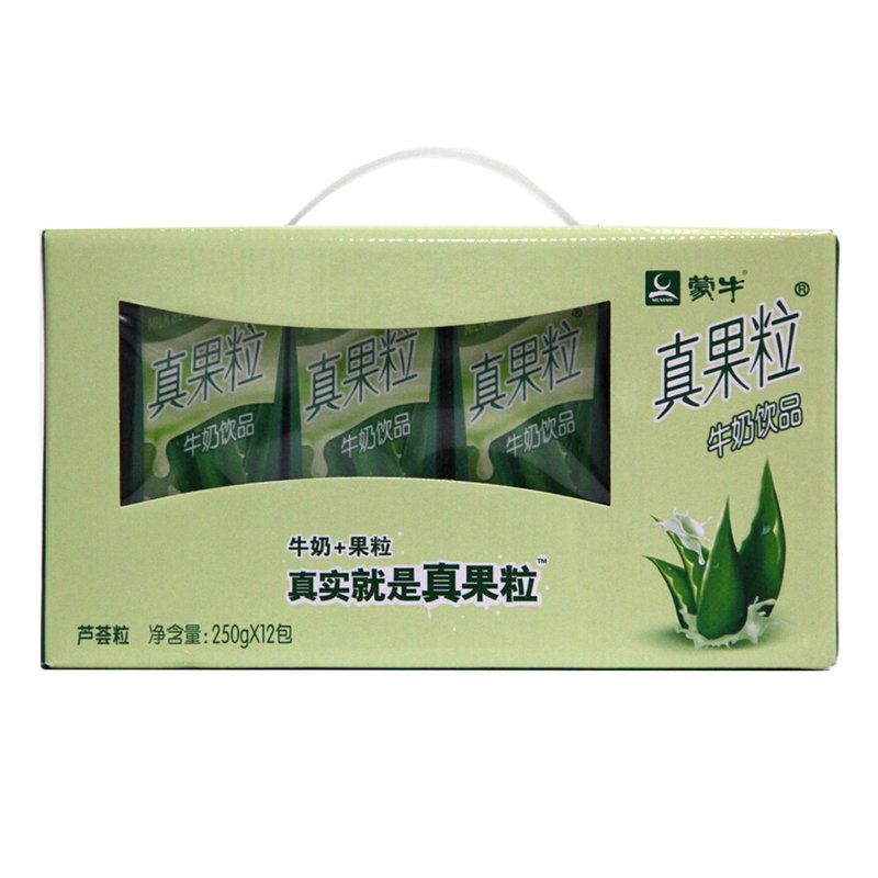 国美自营蒙牛真果粒芦荟粒康美包250g12盒